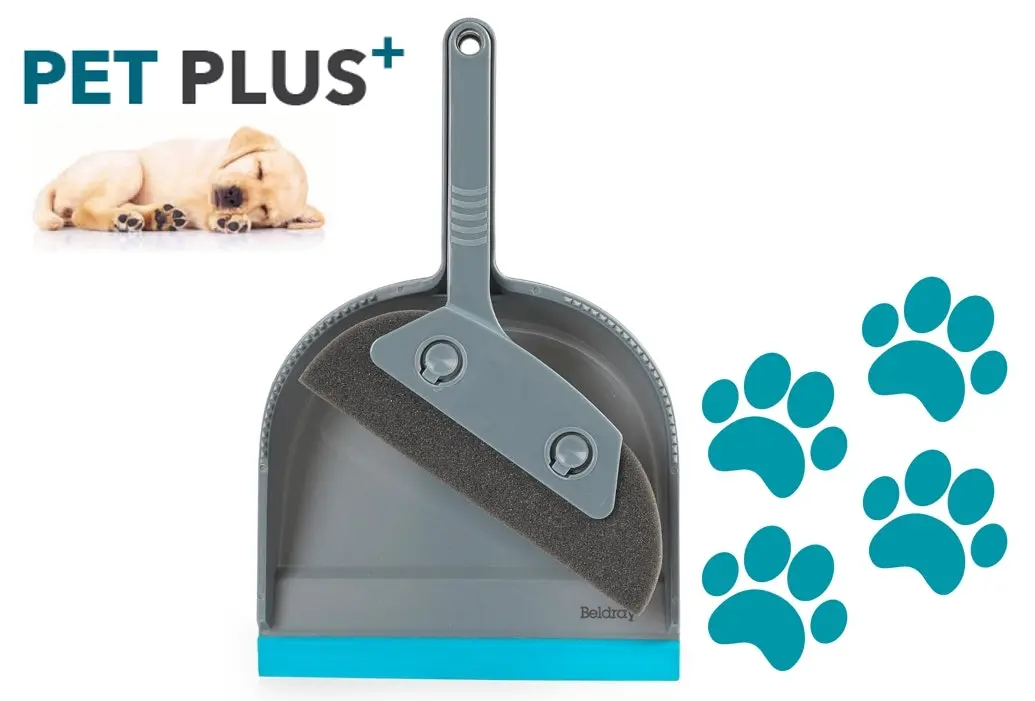 Pet Plus One Sweep Foam Dustpan & Brush Red Home/Floor Cleaning/Dusting 34cm