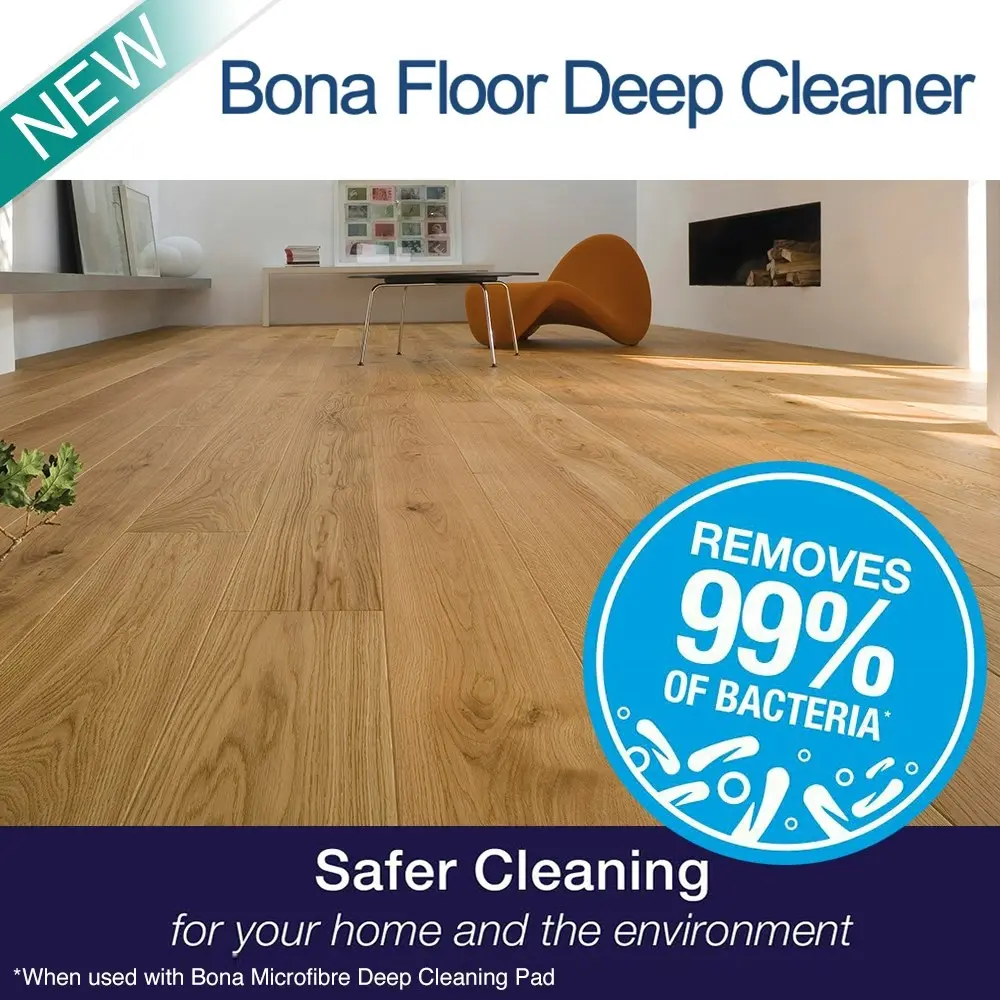 Bona 1L Wood Floors Deep Surface Cleaner Residue Free Spray w/Hydrogen Peroxide