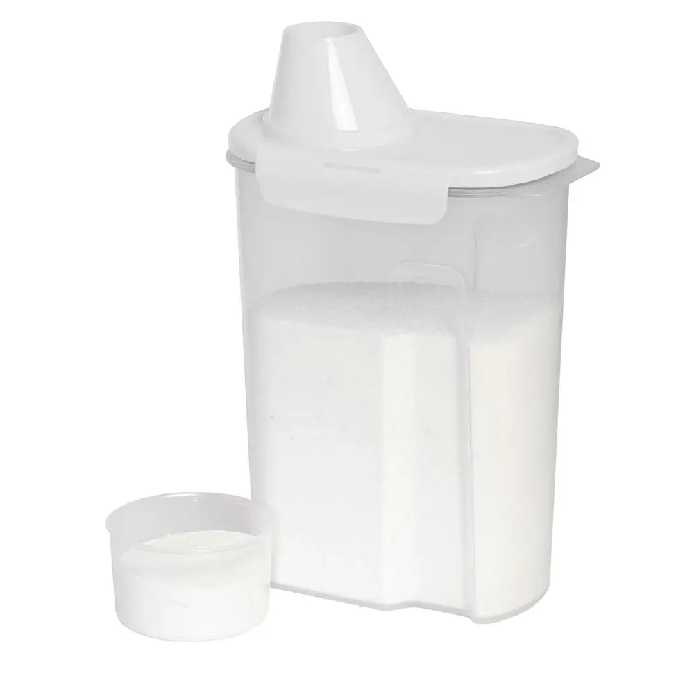 Locknlock 2L Laundry Detergent Airtight Container Bin w/ Pouring Spout Clear