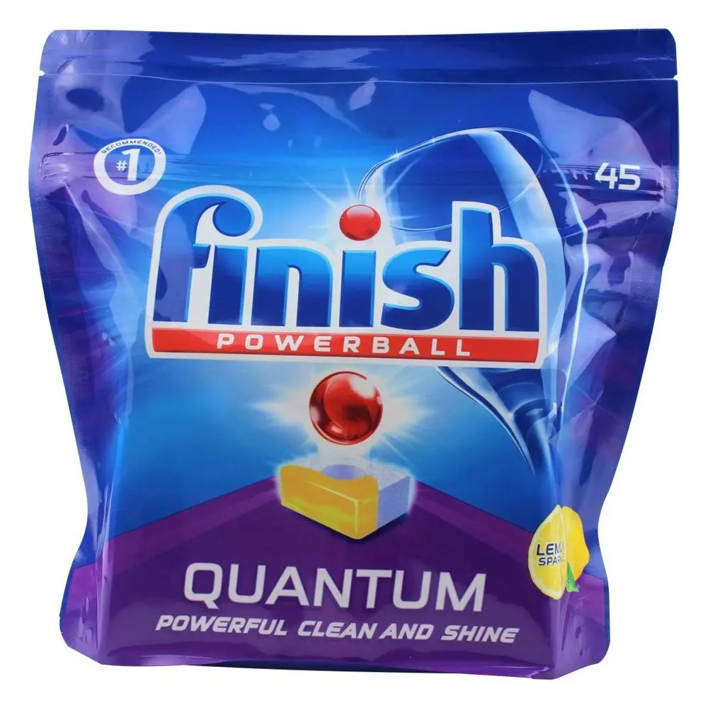 225pc Finish Powerball Quantum Dishwashing Machine Tablets Lemon Sparkle