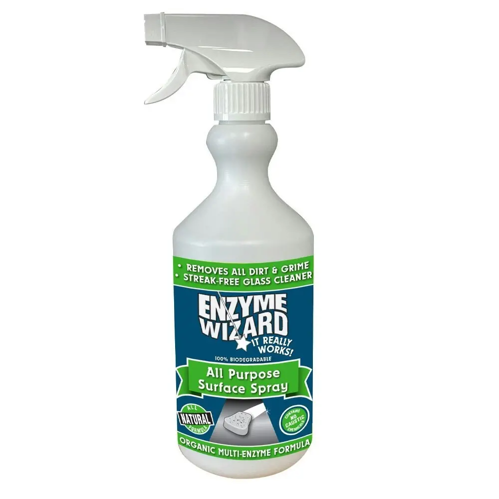 3PK Enzyme Wizard All-Purpose Surface Grime & Odour Cleaner Spray Bottle 750ml