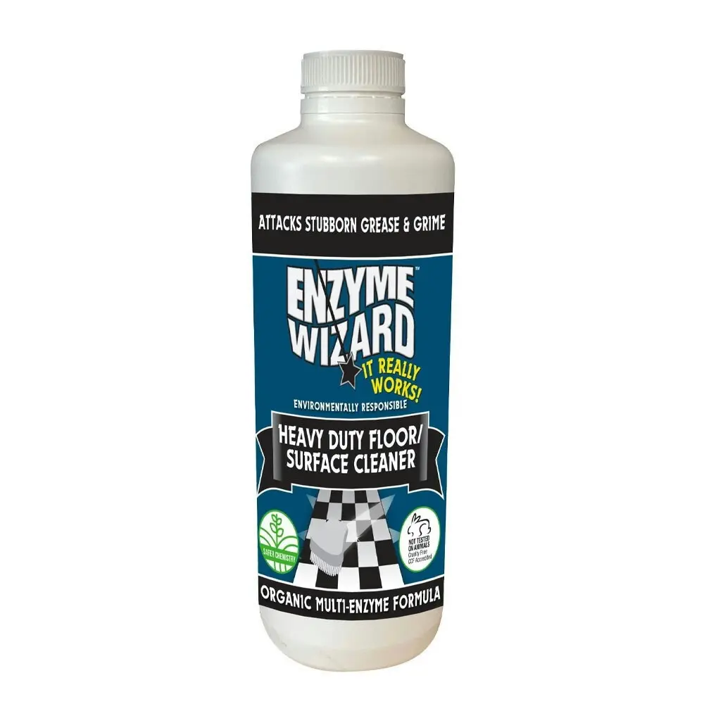 2PK Enzyme Wizard Organic Heavy Duty Floor/Surface Grease & Grime Cleaner 1L