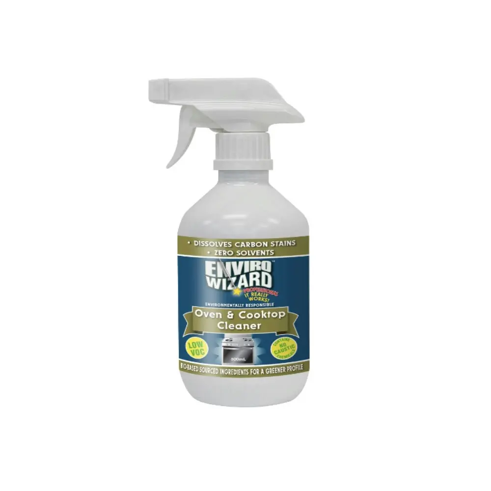 2x EnviroWizard Non-Toxic Oven and Cooktop Surface Cleaner Spray Bottle 500ml