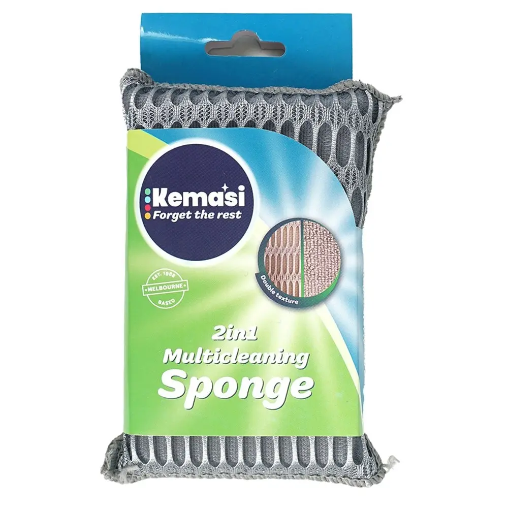 12x kemasi 2 In 1 Multipurpose Cleaning Sponge Home Kitchen Dishwashing Cleaning