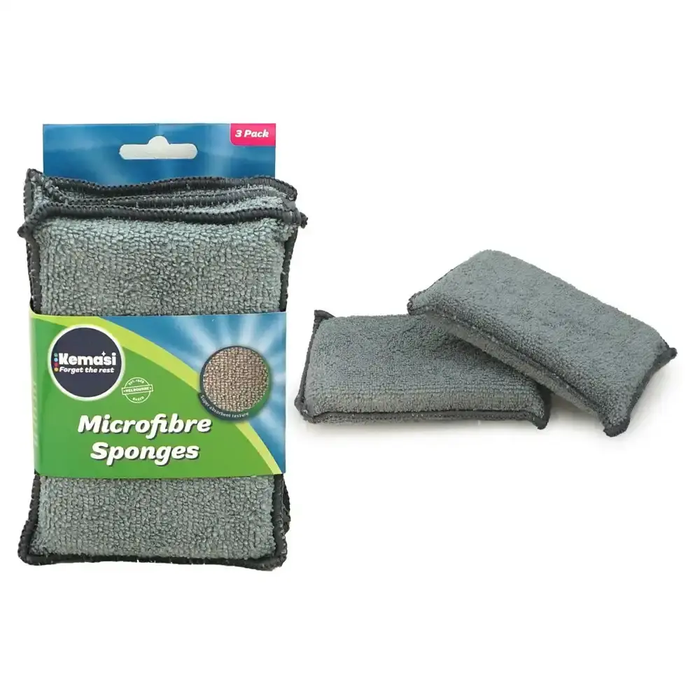 18pc kemasi Microfibre Multipurpose Sponges Home Kitchen Dishwashing Cleaning