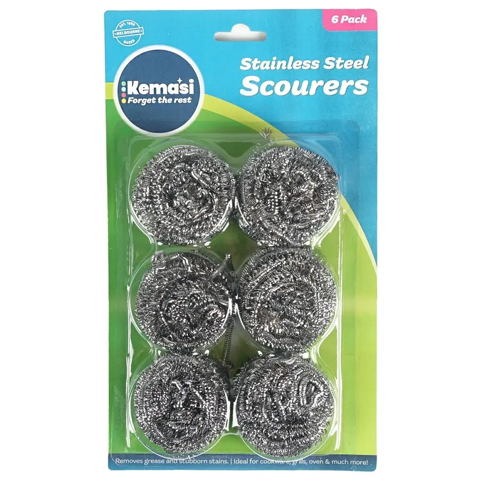 72pc kemasi Stainless Steel Scourers Home Kitchen Dishwashing Cleaning