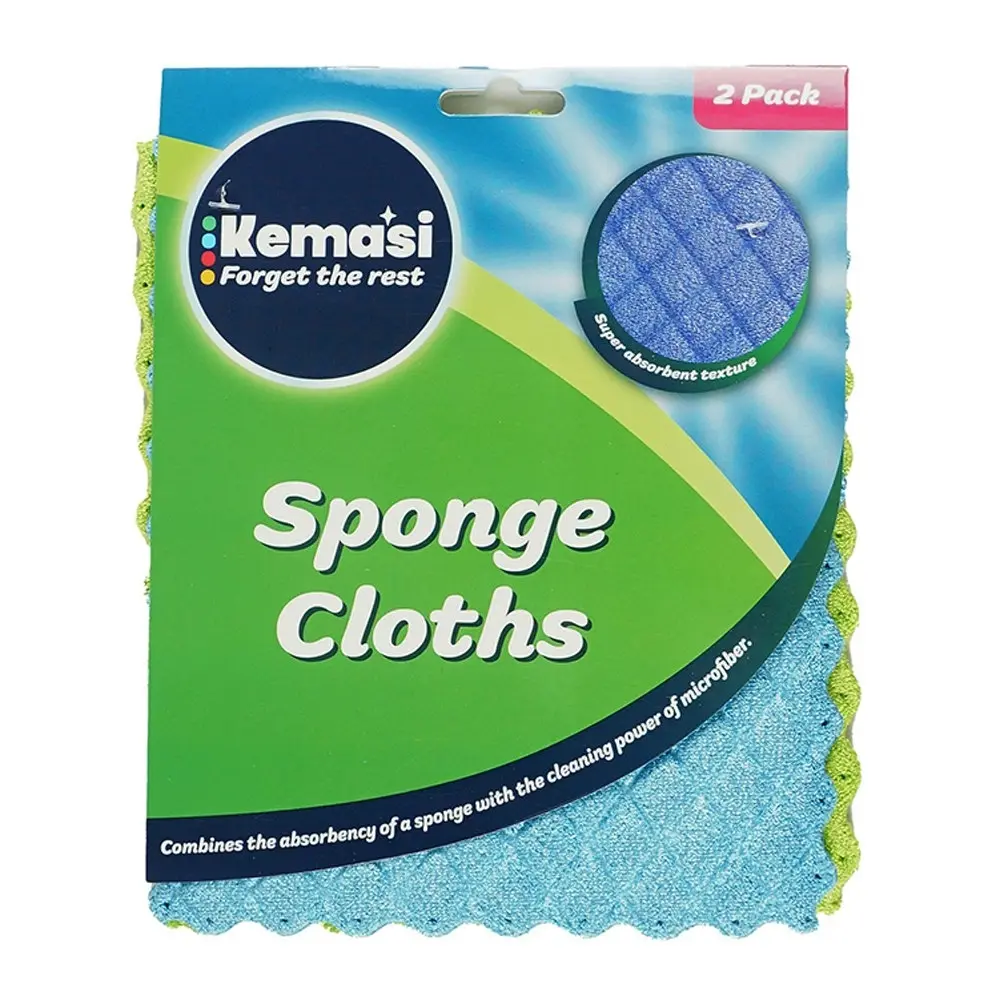 12pc kemasi Mulltipurpose Sponge Cloth Home Kitchen Dishwashing Cleaning