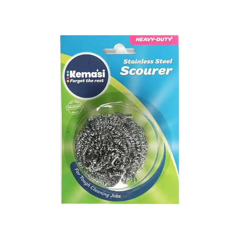 12x kemasi Multipurpose Stainless Steel Scourer Kitchen Dishwashing Cleaning