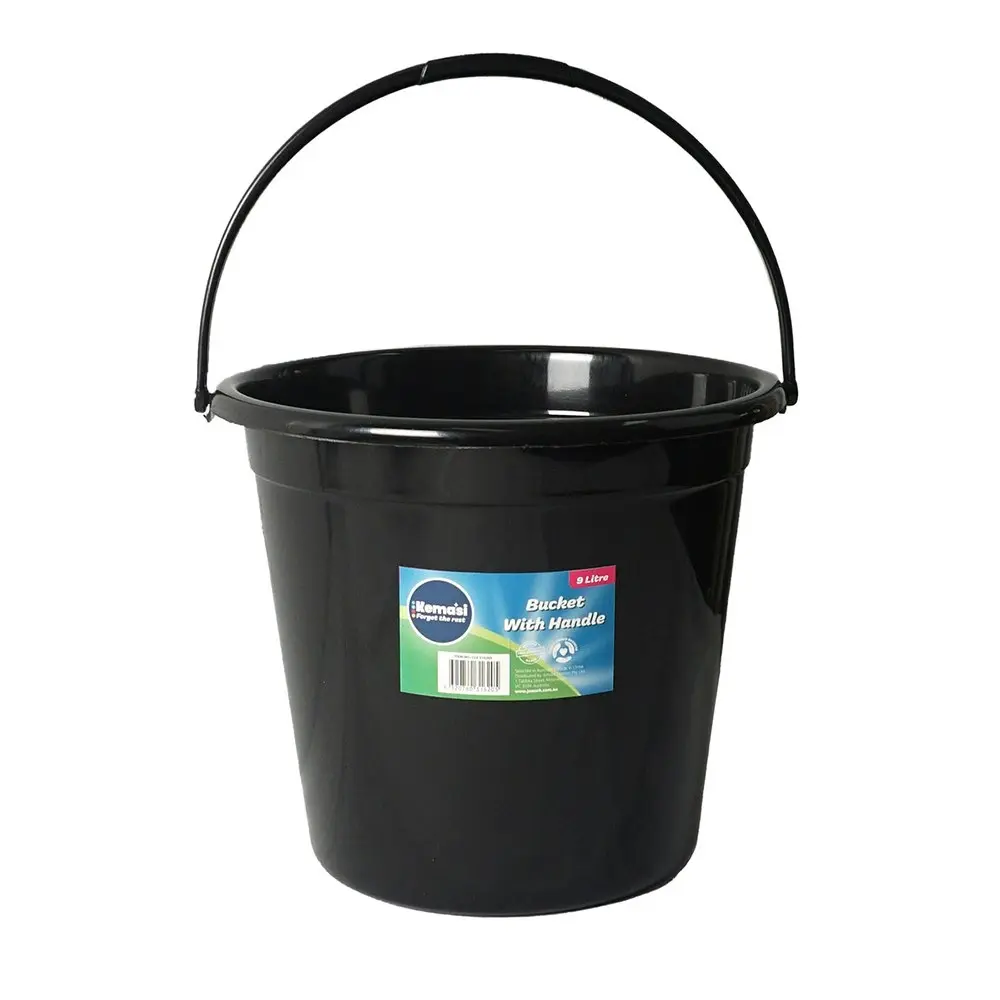 6x kemasi Durable Bucket With Handle 9L Home Bathroom Kitchen Floor Cleaning