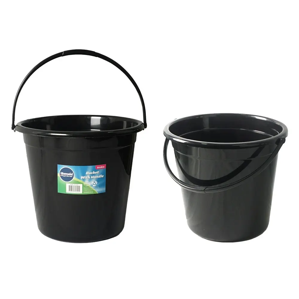 6x kemasi Durable Bucket With Handle 9L Home Bathroom Kitchen Floor Cleaning