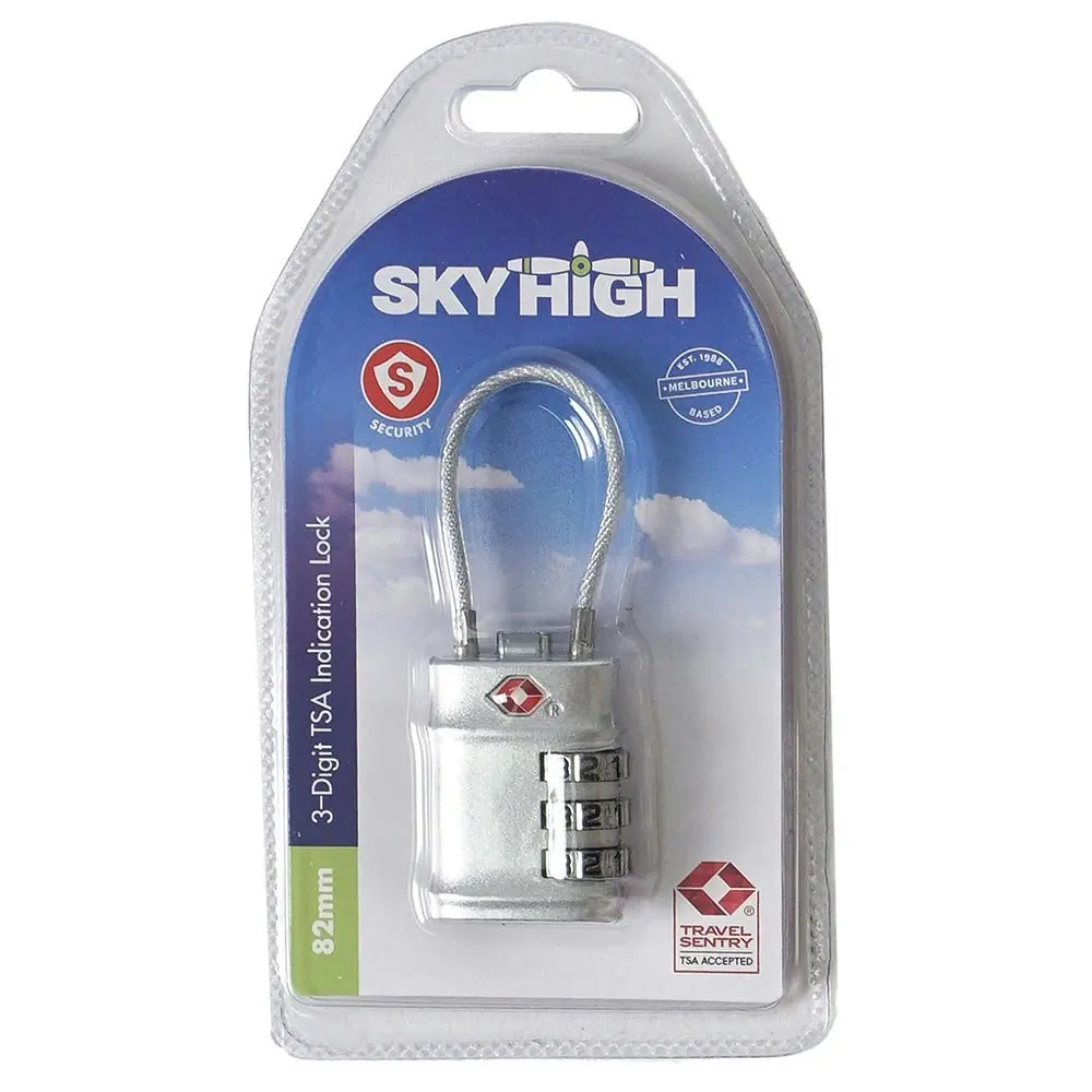 2x Sky High TSA Travel Padlock With Combination Mechanism Assorted Colours