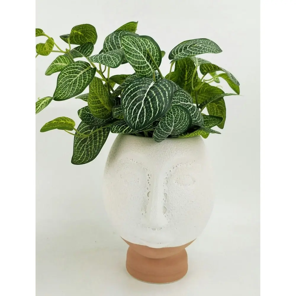 2x Urban Kendall Face 18cm Ceramic Plant/Flower Vase Home Display Pot Small WHT