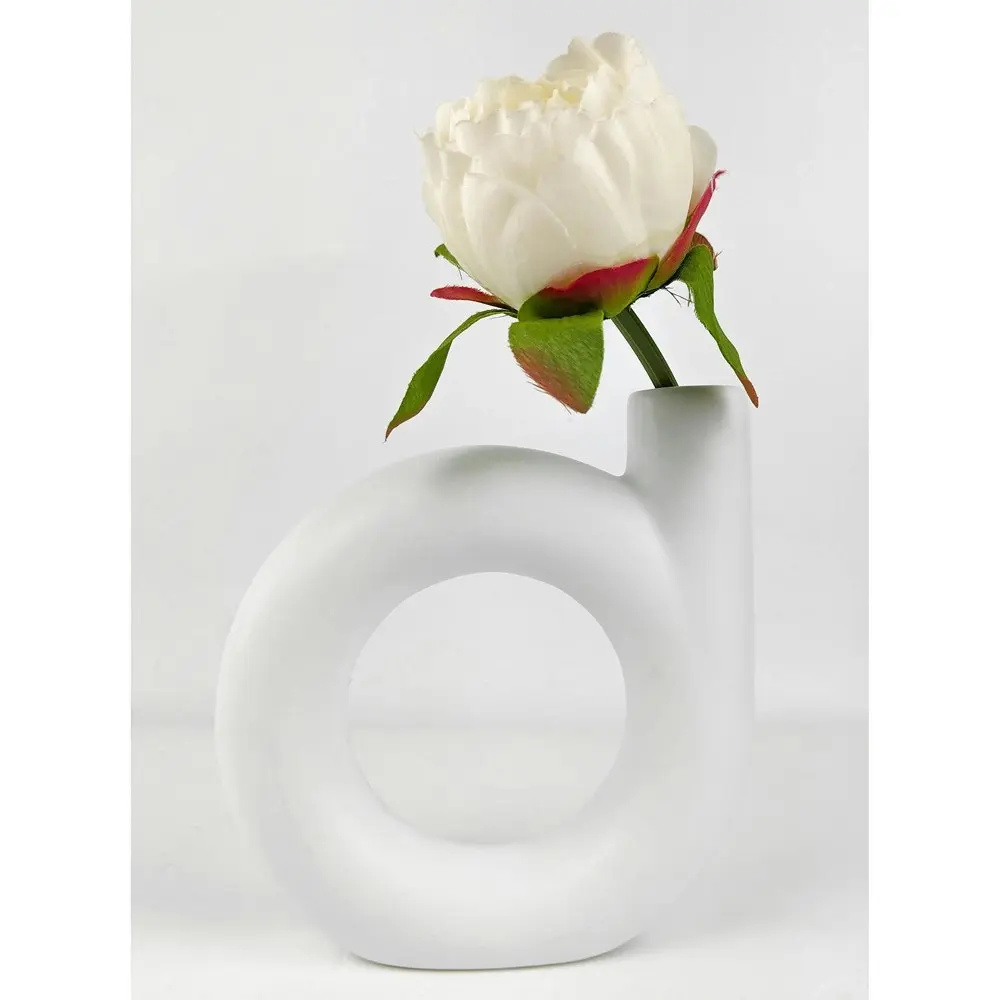 2x Urban Amira Ceramic Single Vessel Flower Holder Pot/Vase Home Display White