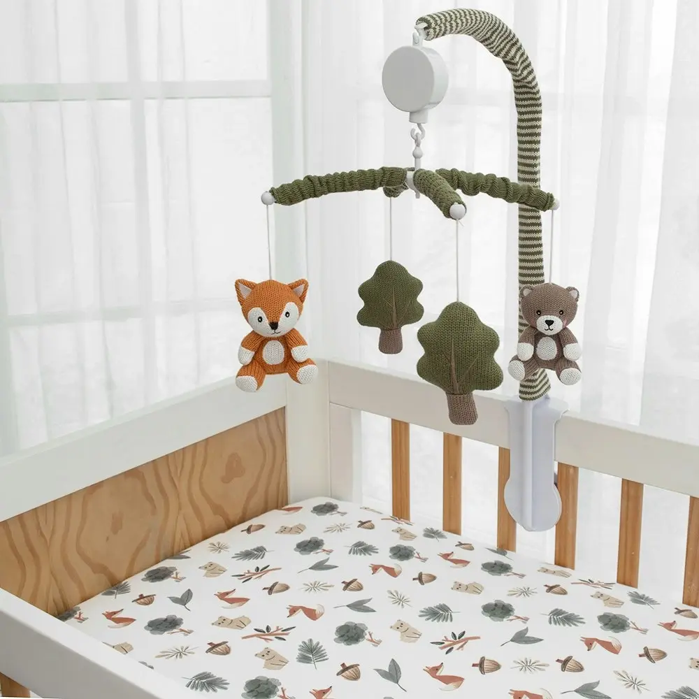 Living Textiles Baby/Children's Musical Fabric Mobile Play Set Forest Retreat