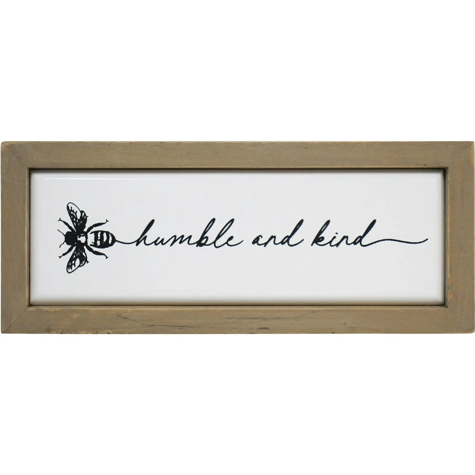 2x LVD 17cm MDF Bee Humble Sign Wall/Door Hanging Home Decor Plaque Display