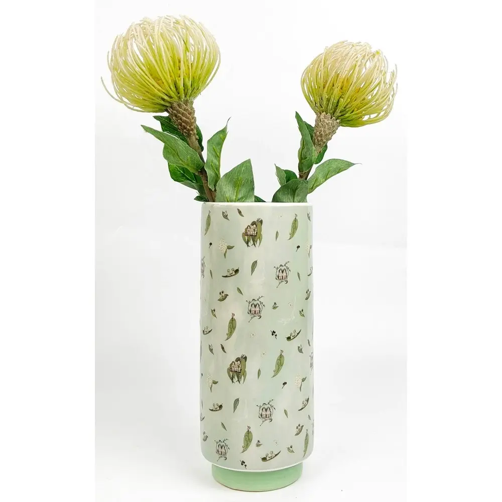 Urban May Gibbs 24cm Ceramic Flower Vase Decor Plant Holder Home Decor Green