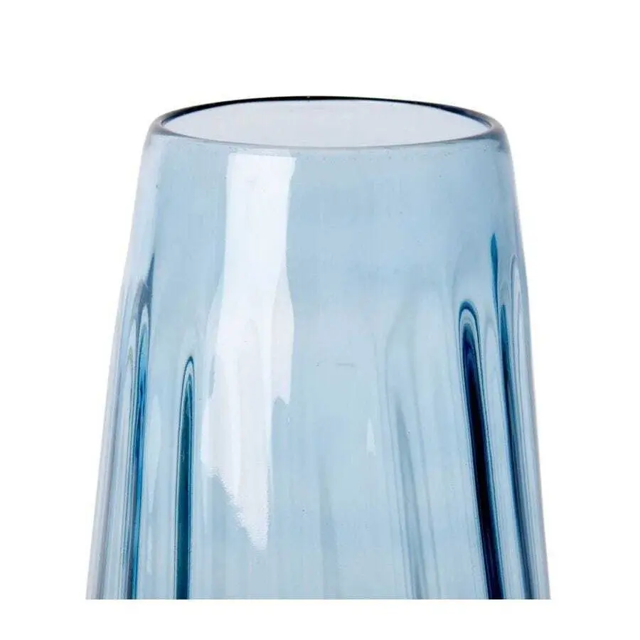 E Style 35cm Glass Demi Tall Plant/Flower Vase Tabletop Home Decor Blue