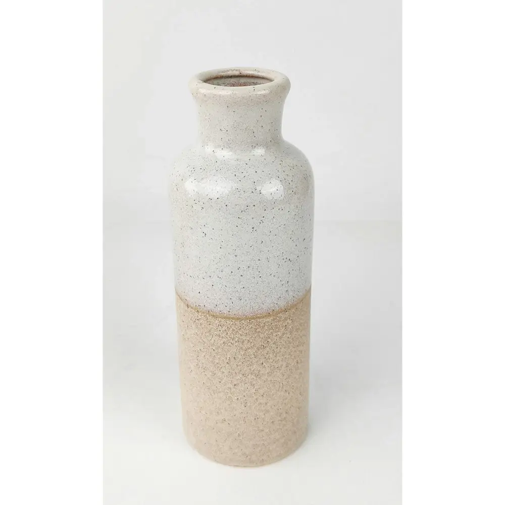 Urban Tammie 19cm Ceramic Flower Vase Medium Home Decorative Display Cream Sand