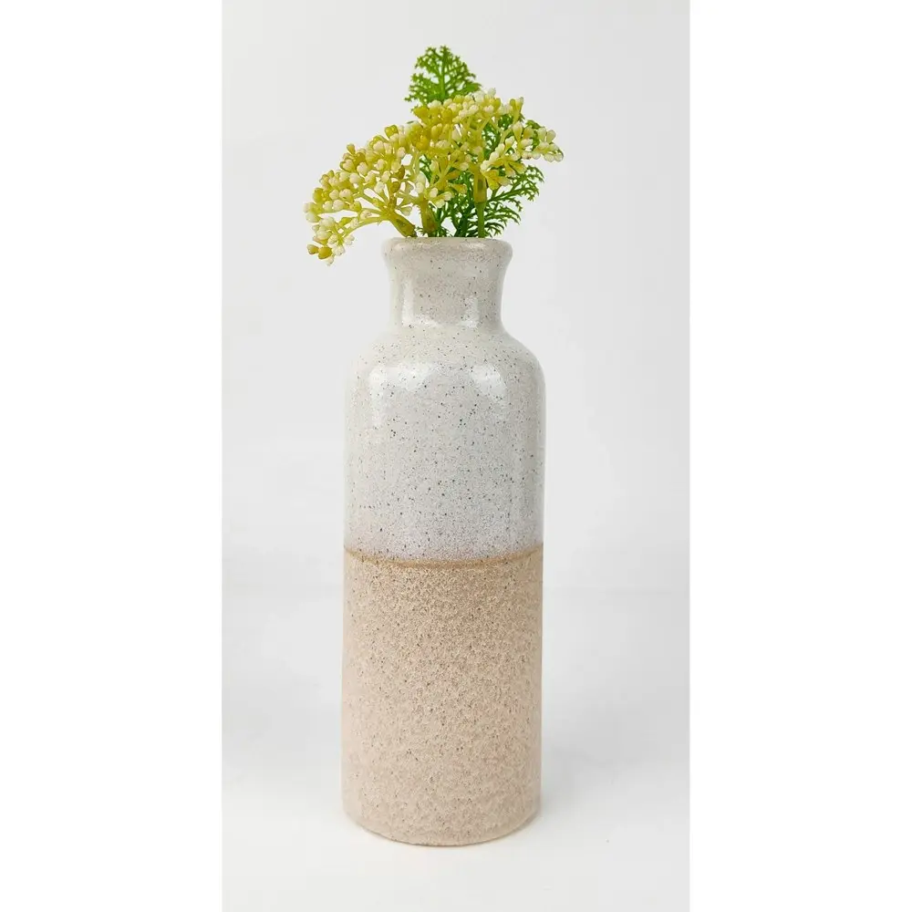 Urban Tammie 19cm Ceramic Flower Vase Medium Home Decorative Display Cream Sand