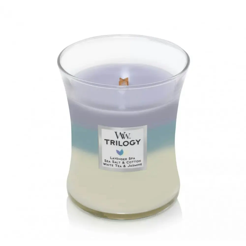 WoodWick 274g Scented Fragrance Soy Wax Candle Calming Retreat Trilogy Medium