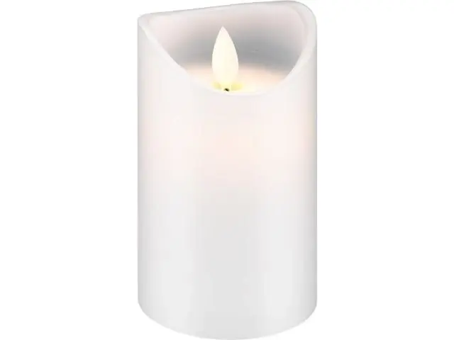 2x Goobay Battery-Operated 7.5x12.5cm LED Wax Candle in Glass Home/Room Decor WH