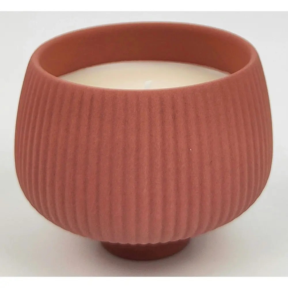 Urban Marlow Ripple Ceramic 225ml Scented Vanilla Candle Home/Room Decor Pink