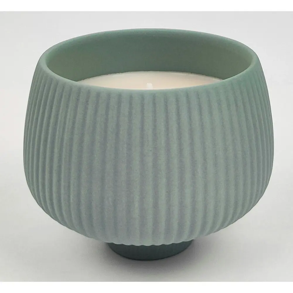 Urban Marlow Ripple Ceramic 225ml Scented Vanilla Candle Home/Room Decor Teal