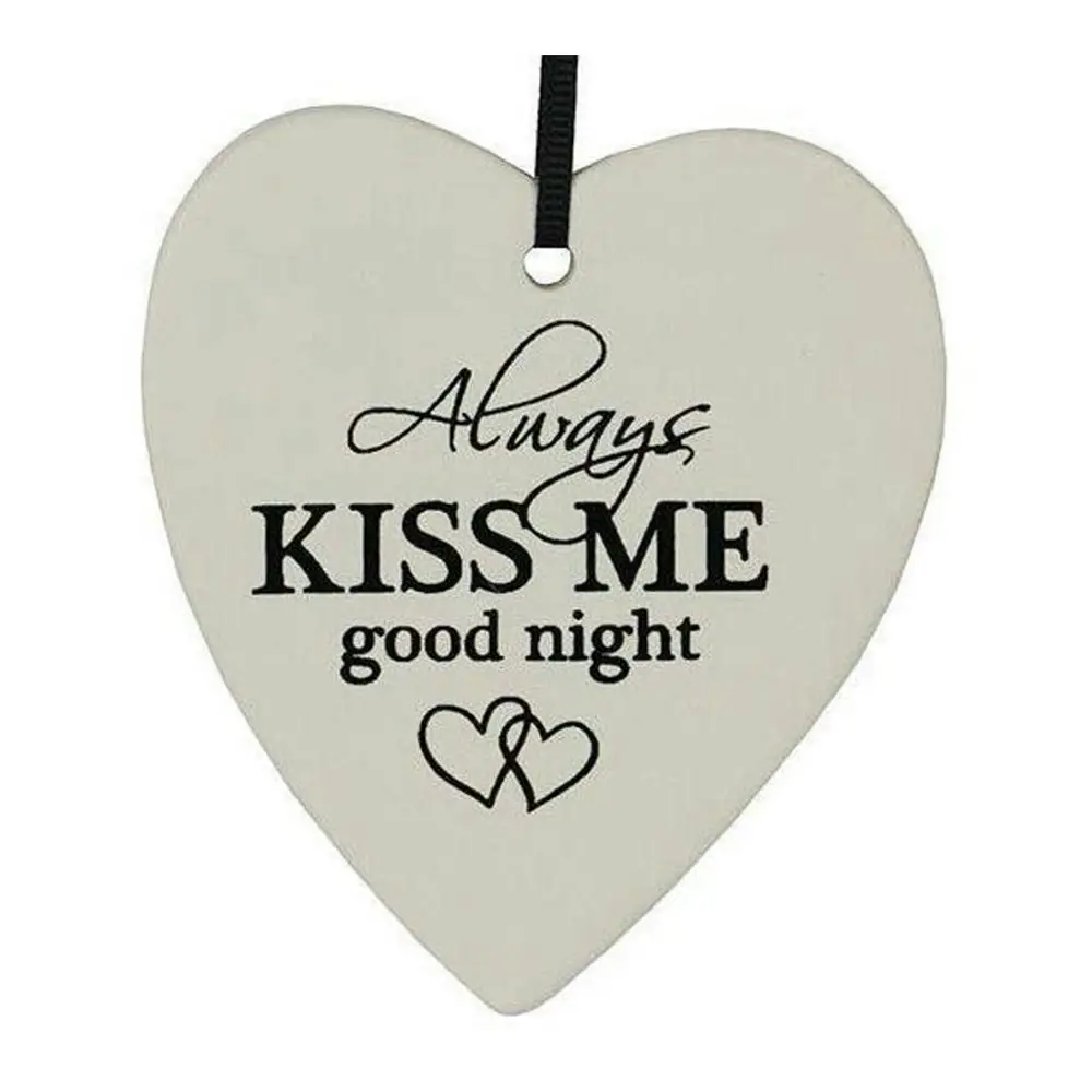 3x Ceramic Hanging 8x9cm Heart Kiss Me w/ Hanger Ornament Home/Office Room Decor