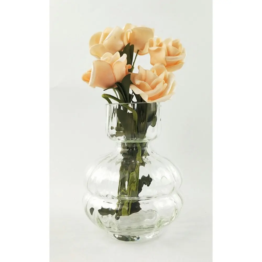 Urban 15cm Tommy Squat Flower Glass Vase Home Decorative Display Small Clear