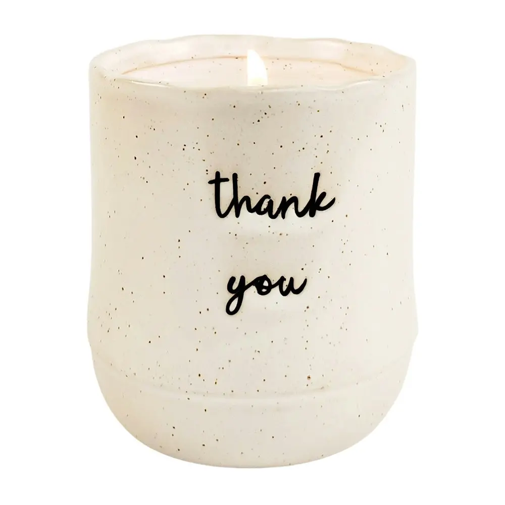 2x Urban Positivity Quote 9cm Vanilla Scented Wax Candle Thank You Home Decor