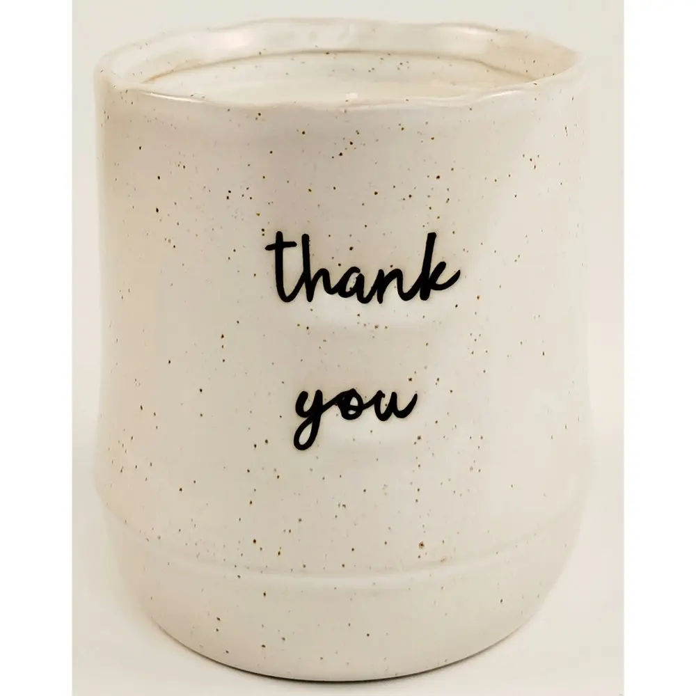 2x Urban Positivity Quote 9cm Vanilla Scented Wax Candle Thank You Home Decor