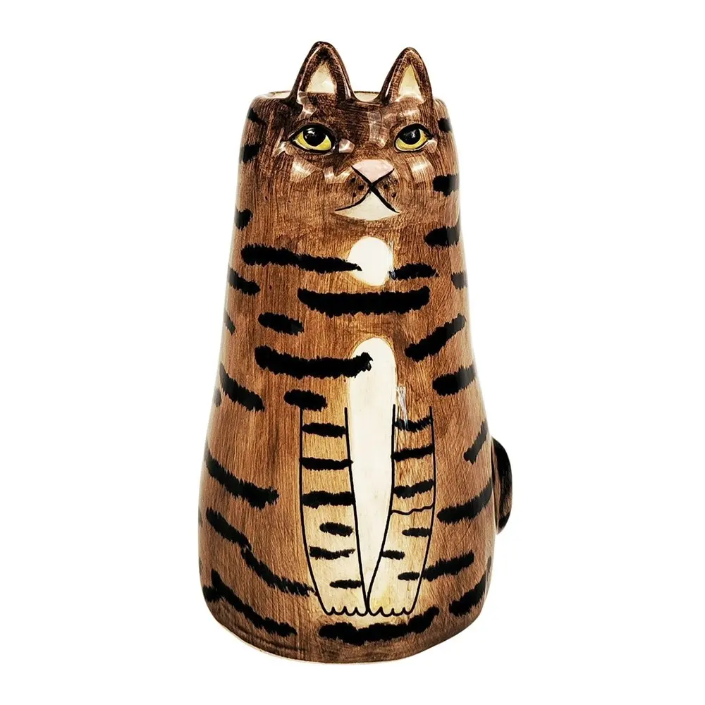 4x Urban 13cm Ceramic Sitting Cat Flower Vase Home Decorative Display Assorted