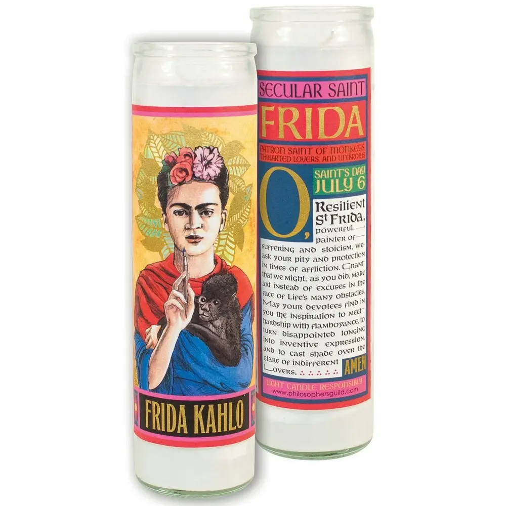 Unemployed Philosophers Guild 20cm Kahlo Secular Saint Candle Home Decor Display