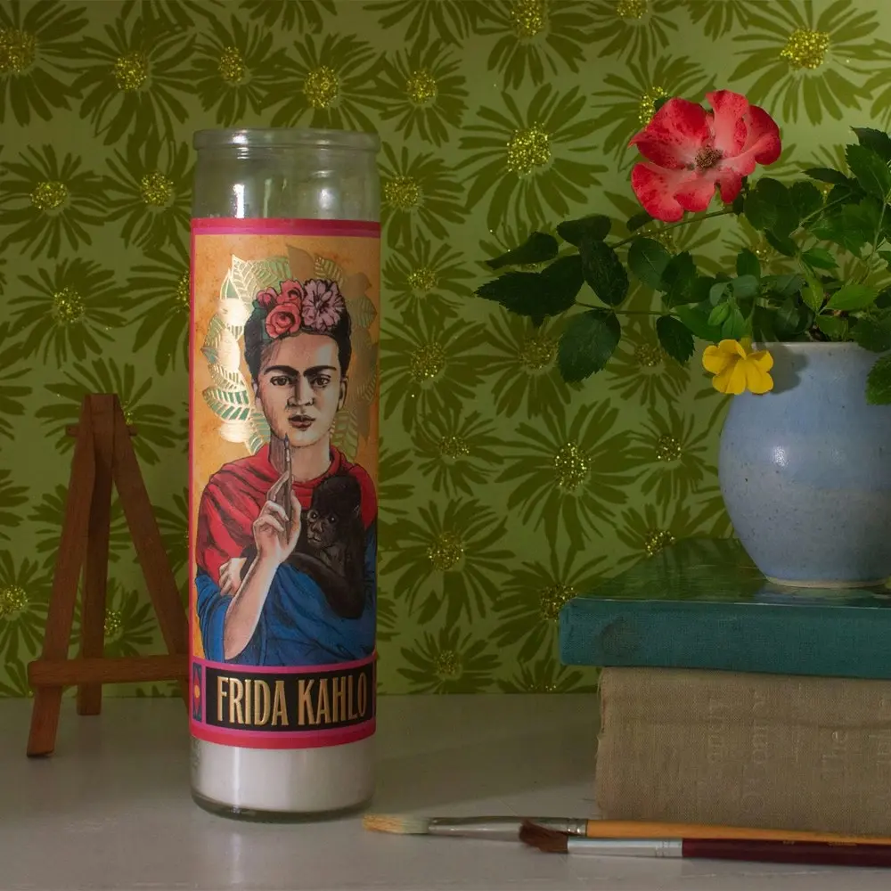 Unemployed Philosophers Guild 20cm Kahlo Secular Saint Candle Home Decor Display