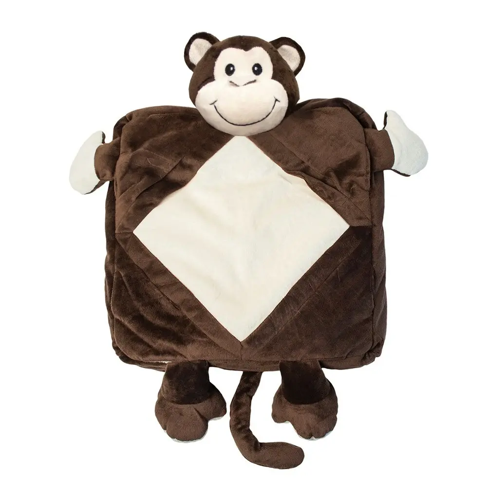 Bambury Go-Go Travel Pillow for Kids/Childrens Monkey Themed 40 x 29cm