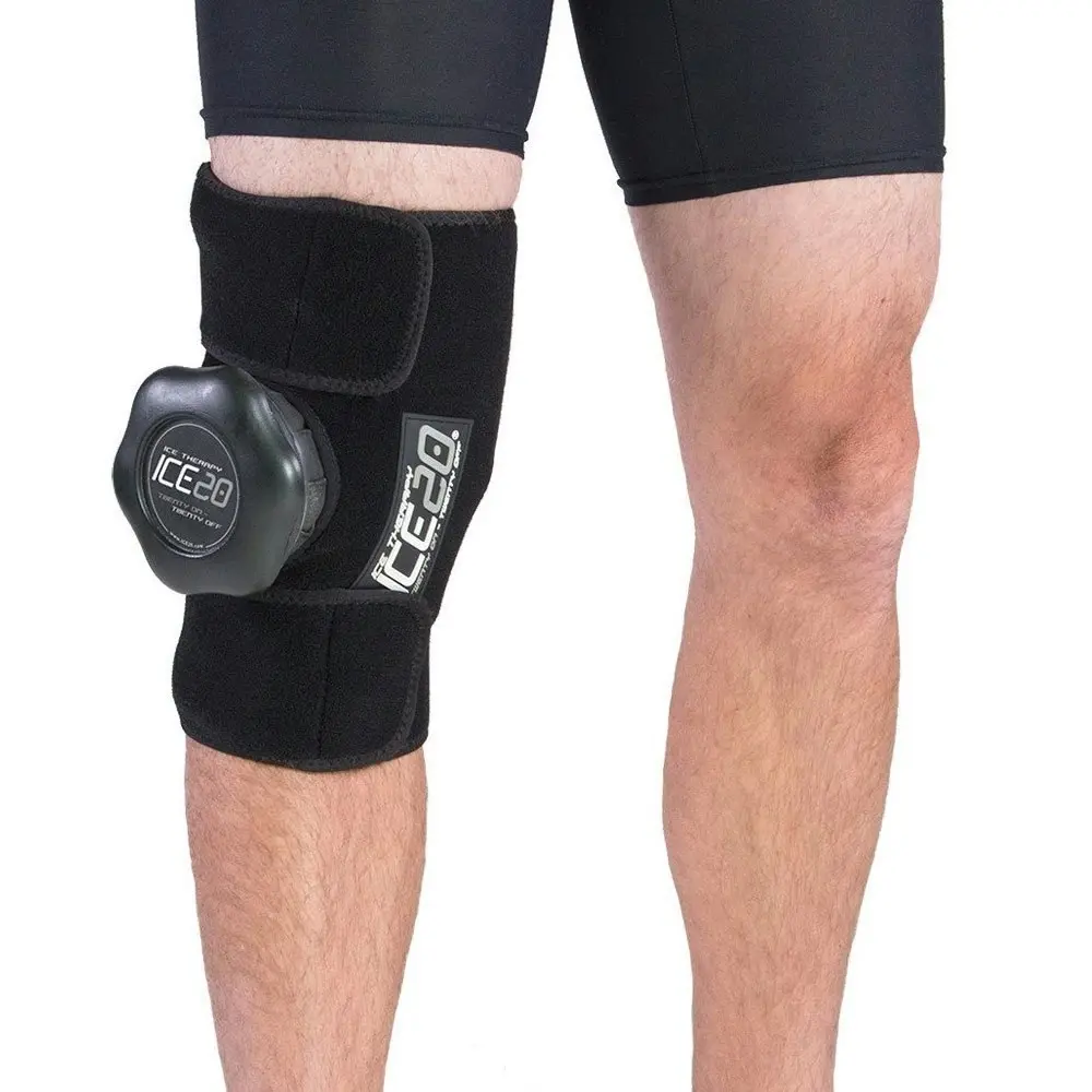 Ice20 Ice Therapy Single Knee Calf Cold Compression Wrap  w Strap/Bag