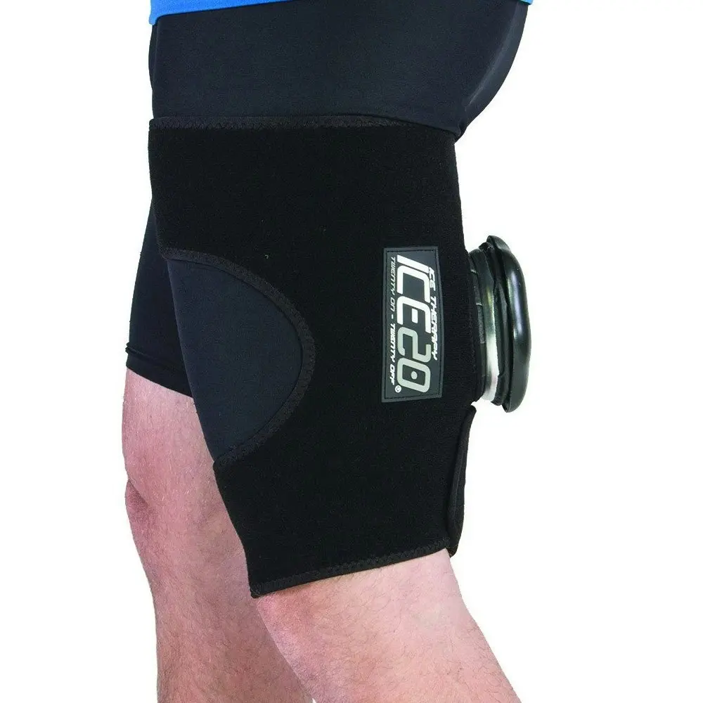 Ice20 Ice Therapy Single Knee Calf Cold Compression Wrap  w Strap/Bag