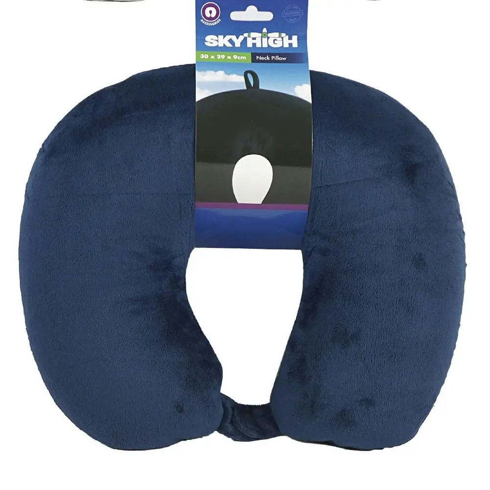 2x Sky High Lightweight Portable Travel Neck Support Pillow Assorted Colours