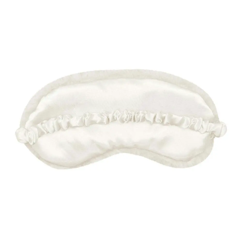 2x J. Elliot Home Layla Faux Fur Eye Mask Sleeping Face Cover 20x10cm Ivory