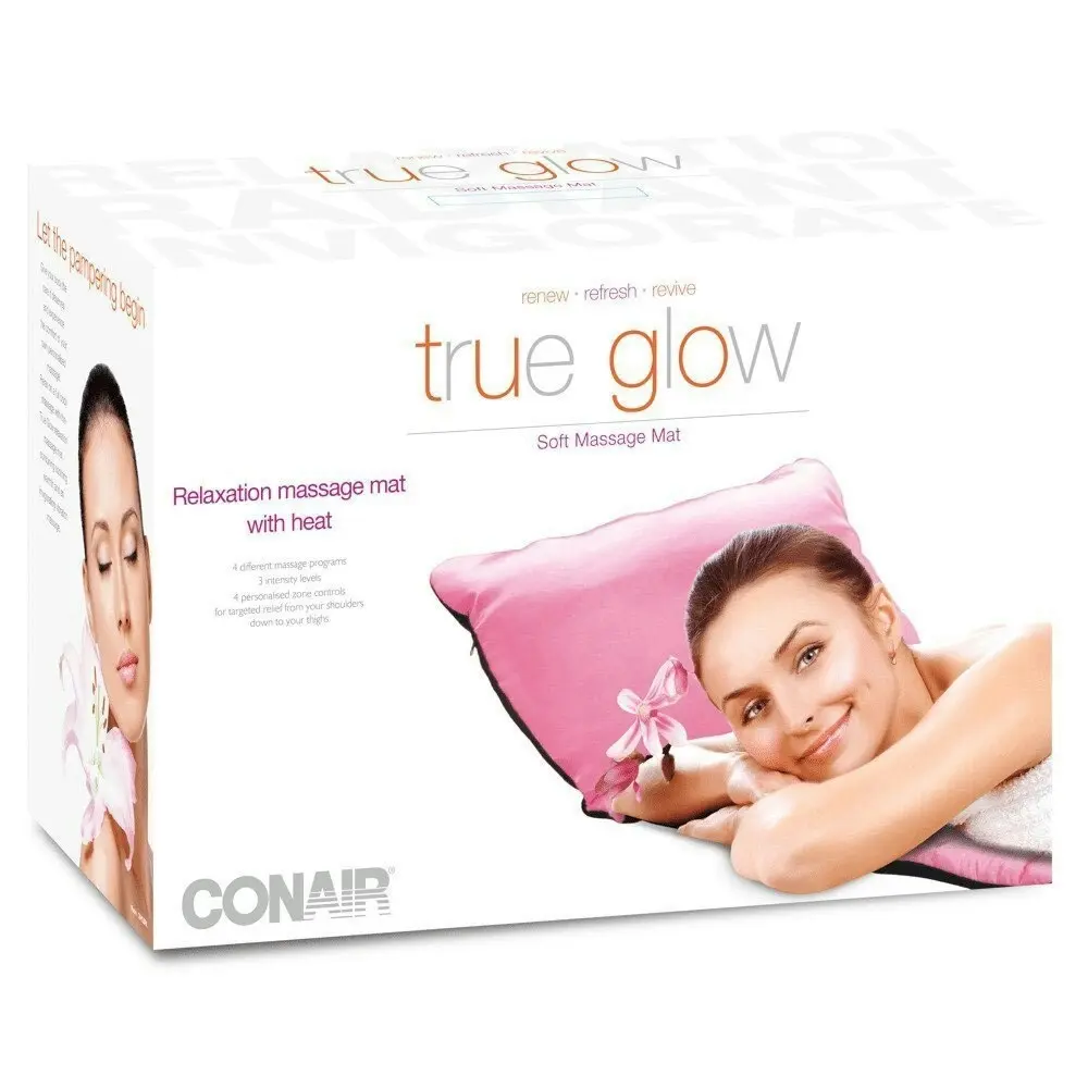 Conair True Glow Pink Soft Massage Home Pamper Relaxation Relief Mattress