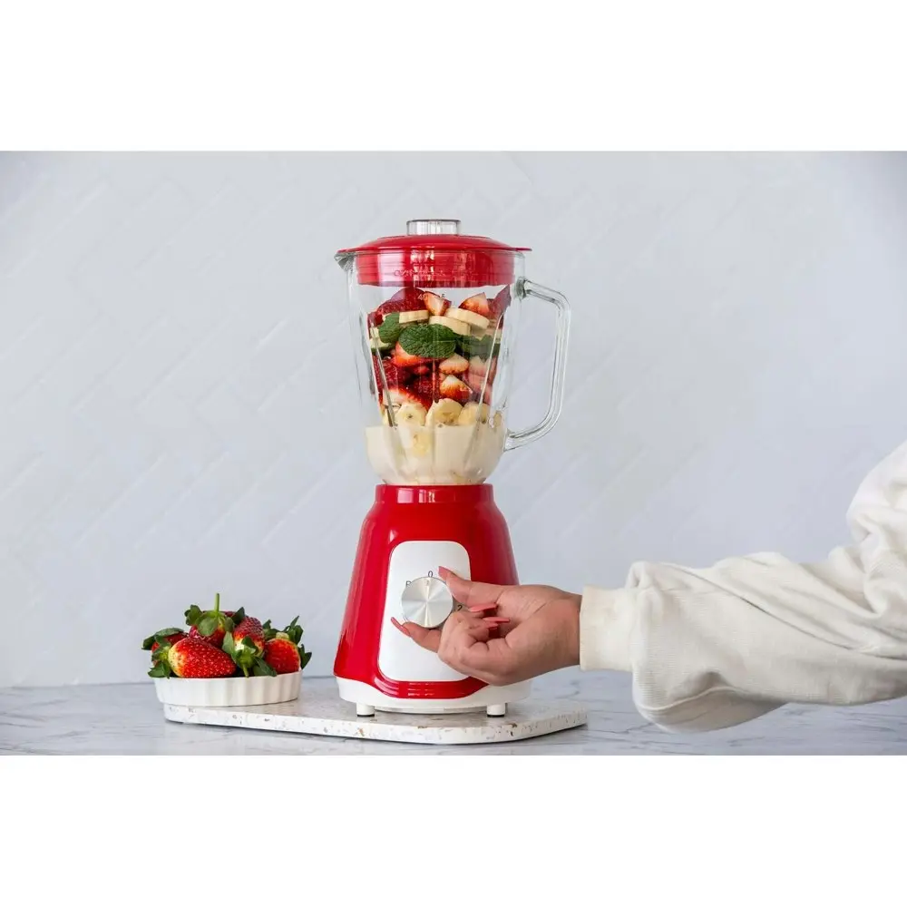 Healthy Choice Electric Table/Benchtop Juice & Smoothie Breakfast Blender Red