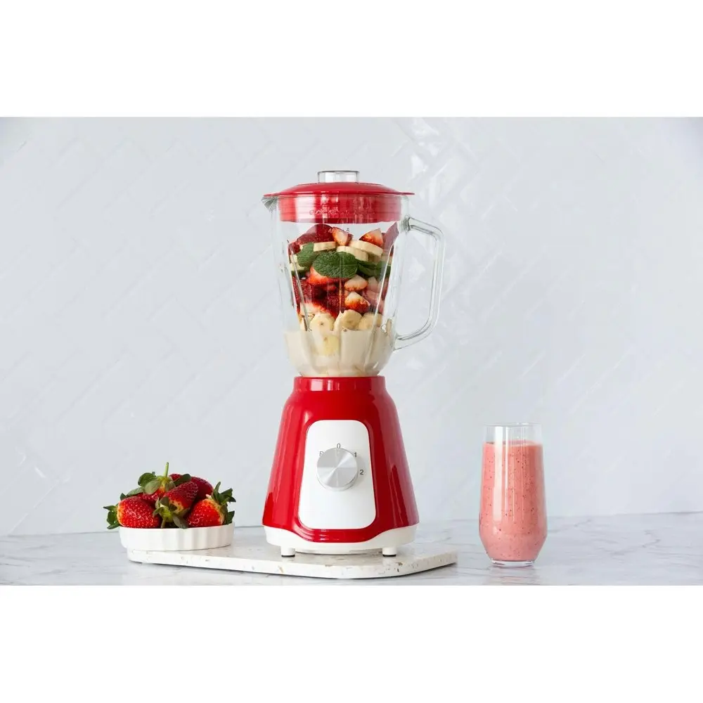 Healthy Choice Electric Table/Benchtop Juice & Smoothie Breakfast Blender Red