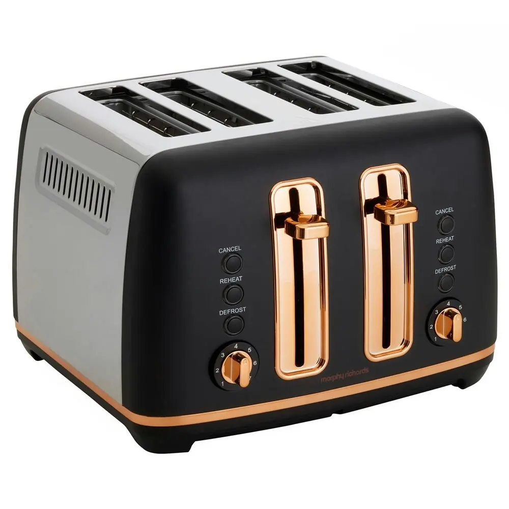 Morphy Richards Ascend 4 Slice Bread Toaster Home/Kitchen Rose Gold Black