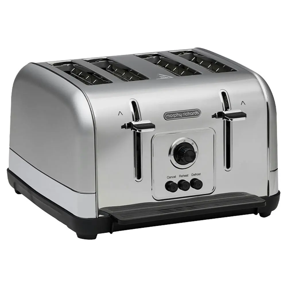 Morphy Richards Electric Retro Style Chrome Venture 4 Slice Toaster 1900W