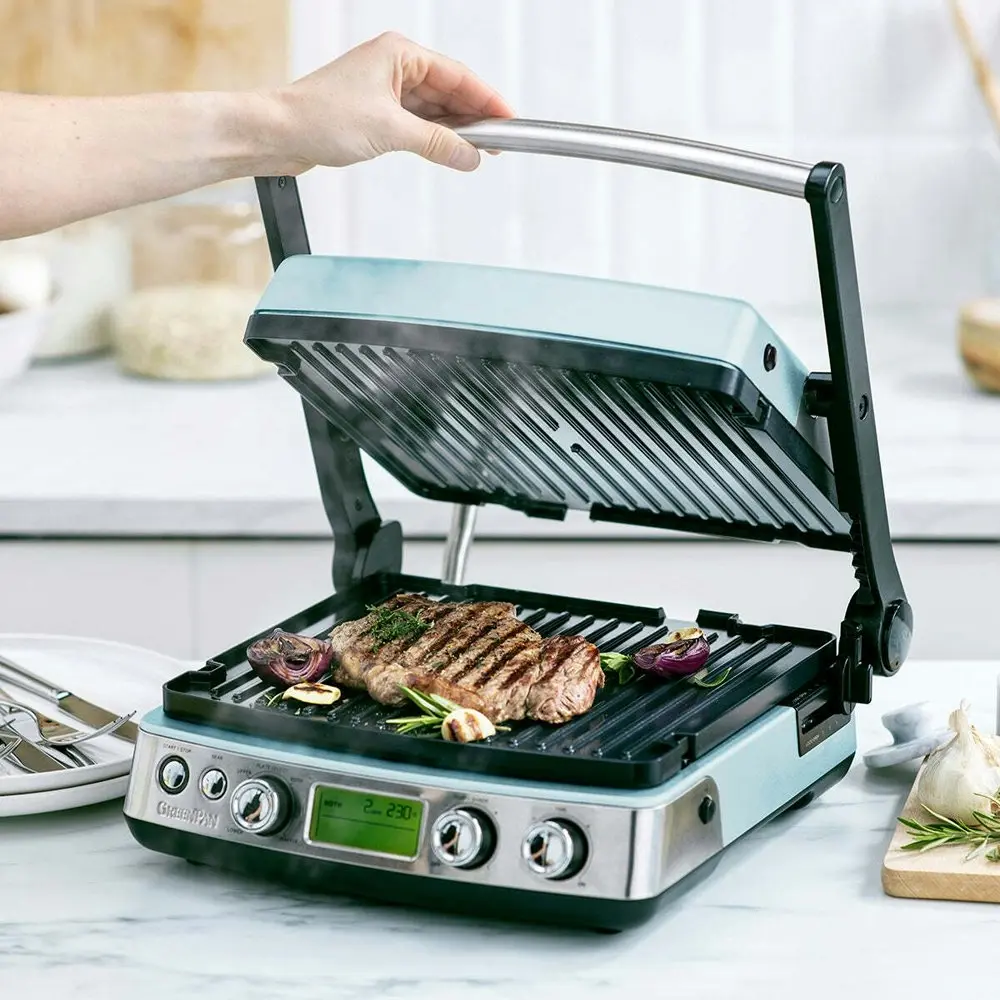 GreenPan Elite Conact Electric Grill Blue Haze 230V 2200W Home Kitchen Cooking