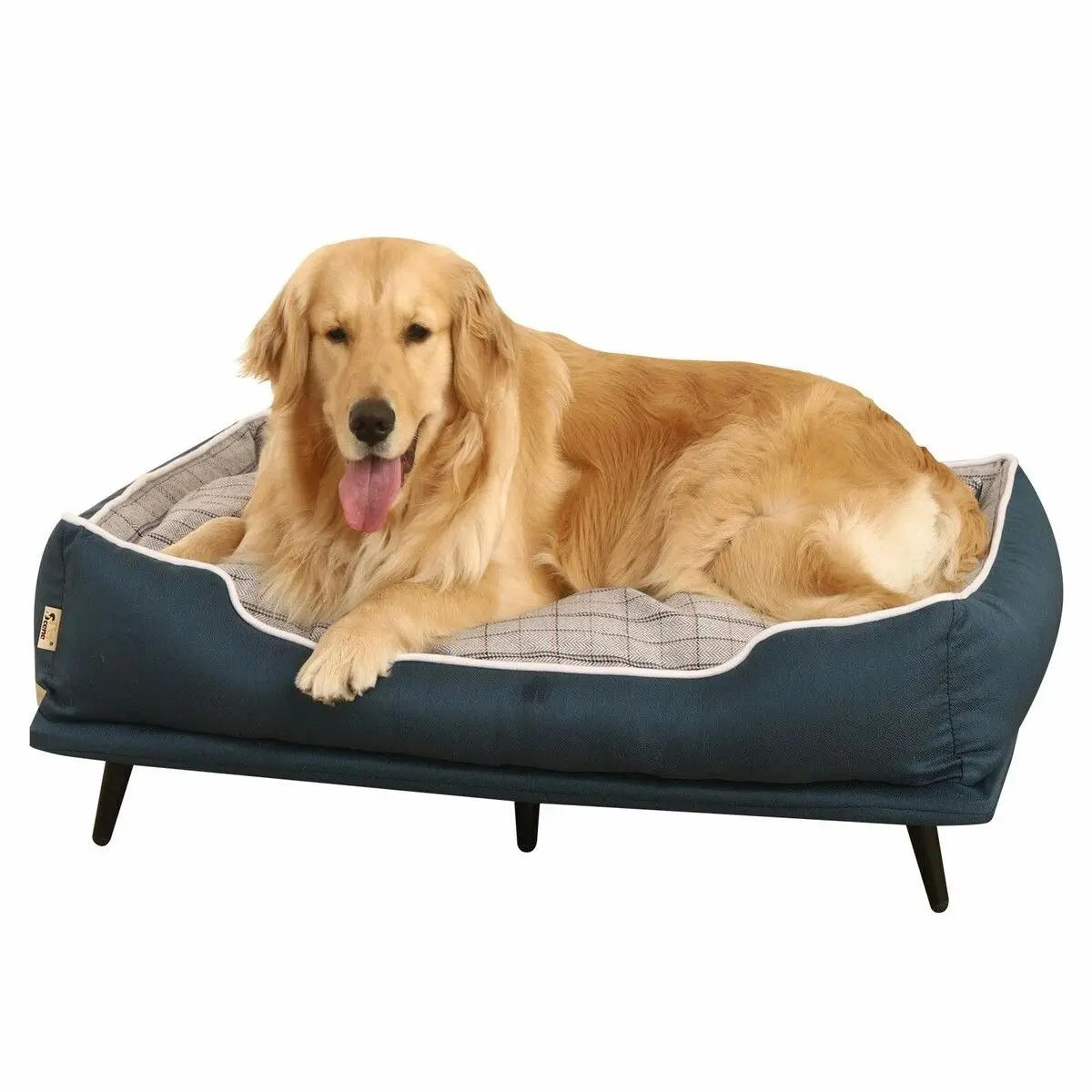 Pet Scene Large Pet Dog Bed Puppy Sofa Cat Couch Doggy Lounge Chaise Furniture Raised Elevated Soft Cushioned 90x60x24cm