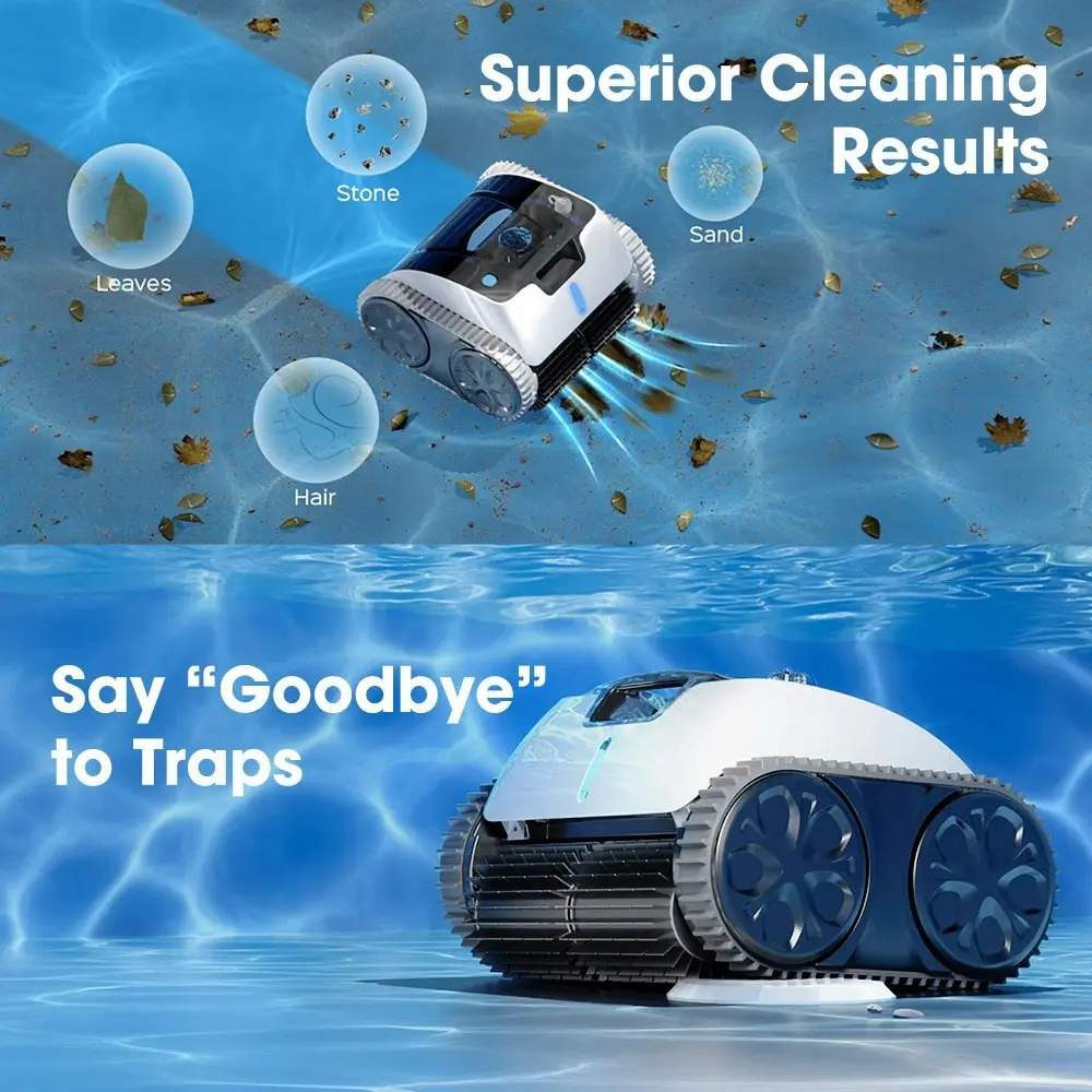 WYBOT Osprey 700 Pro Cordless Robotic Pool Cleaner Automatic Wall Climbing Vacuum, Intelligent Path Planning, 90 Min Runtime, Ideal for Above/In-ground Pools