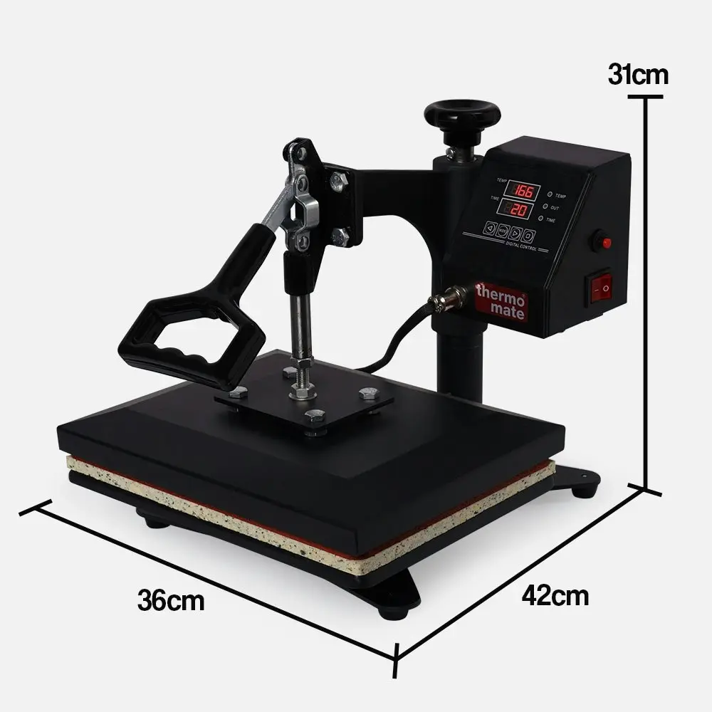 Thermomate Heat Press Machine 30x23cm T-Shirt Digital Heat Transfer Swing Away