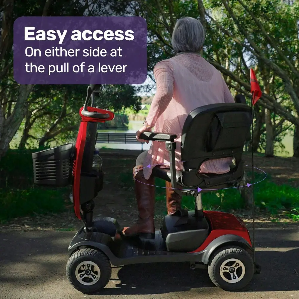 Equipmed Electric Mobility Scooter Foldable 300W Portable Elderly 4 Wheel Senior Adult Aid