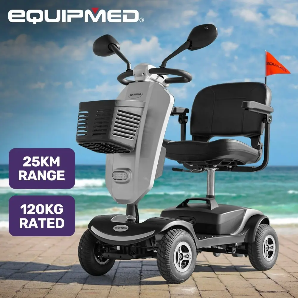 Equipmed Mobility Scooter Electric Motorized Ride On E-Scooter for Elderly Older Adult Handicap Aid